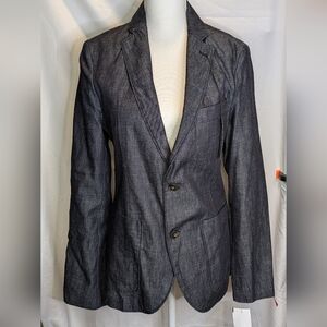 Women's J. Ferrar Slim Blazer Jacket Size 36 R Denim  Nwt